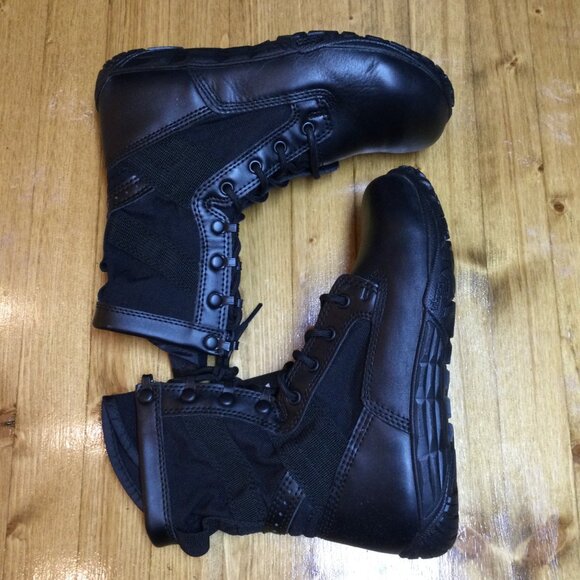 Mens Belleville Tactical Research Black Leather Mini Mil Boots 7.5 W Minimalist main image 9